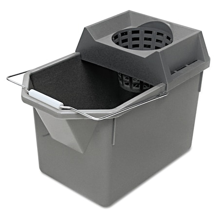 Rubbermaid Commercial 15 qt Steel Gray, Plastic FG619400STL